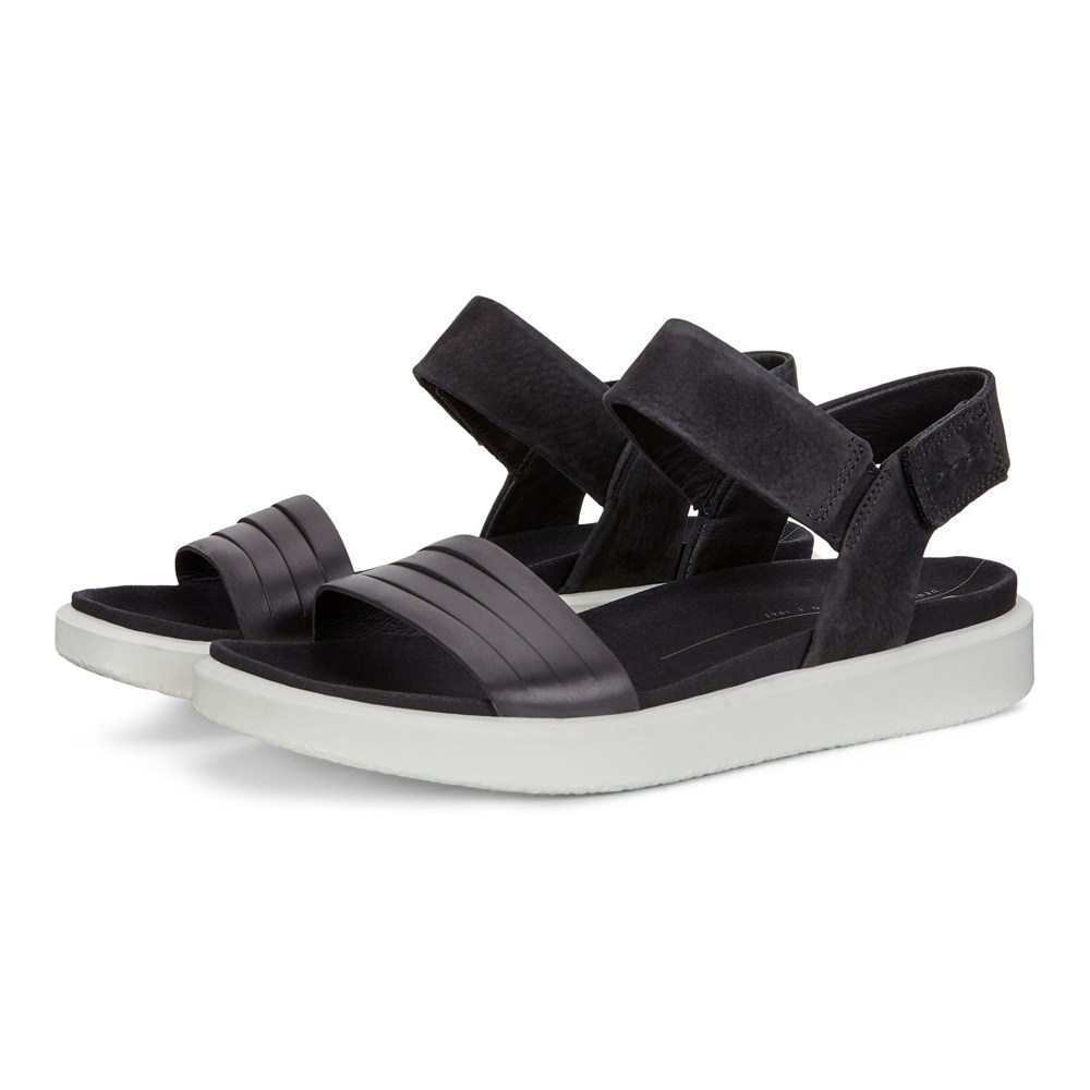 Sandalias Mujer - ECCO Flowt Flat - Negros - DKT694251